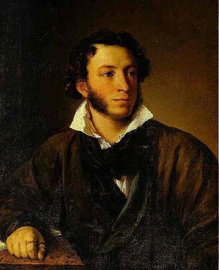 Vasily Tropinin Portrait of Alexander Pushkin,